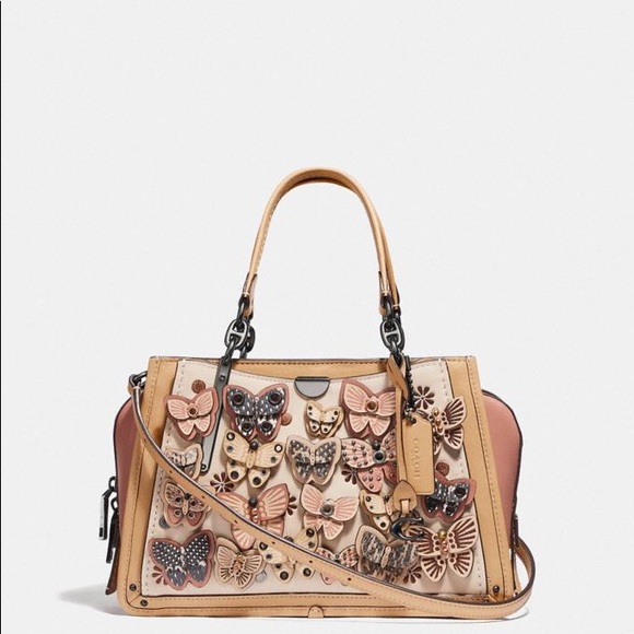 Rare Coach Dreamer With Butterfly Snakeskin Detail